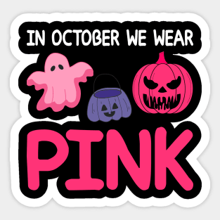 In October We Wear Pink Sticker